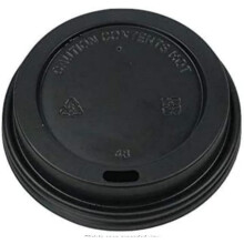 (1 Case (1000)) Nationwide Paper Black 16oz Lids for Coffee Cup, Insulated Disposable Coffee Cups Lids for Takeaway Drinks, Leak Proof Lids for Ripple Coffee Cups
