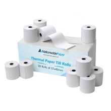 (60) Nationwide Paper 57x40 mm, Thermal Till Rolls for Credit Card PDQ Machine Till Rolls, Card Machine Paper Rolls