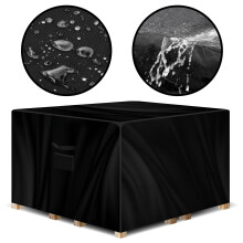 (200 x 200 x 90cm) Gracious Gardens Square Outdoor Patio Waterproof Garden Furniture Cover, Weatherproof Rattan Sofa Protector