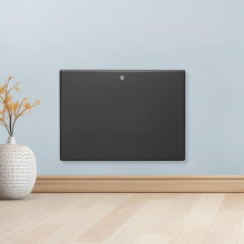 Purus Electric Panel Heater 600W Eco Radiator Grey Wall Mounted & Freestanding Thermostat Control & Setback Timer Lot 20