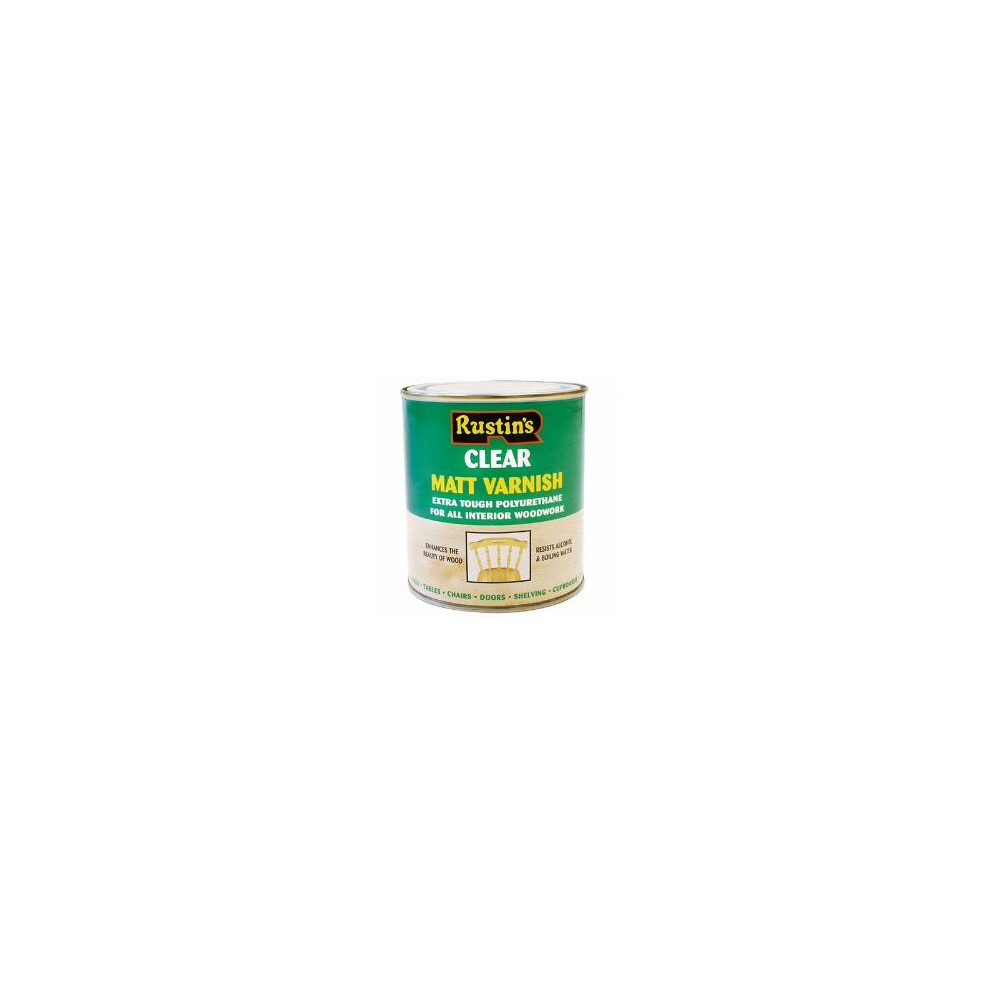 Rustins - Polyurethane Matt Varnish 500ml - Clear