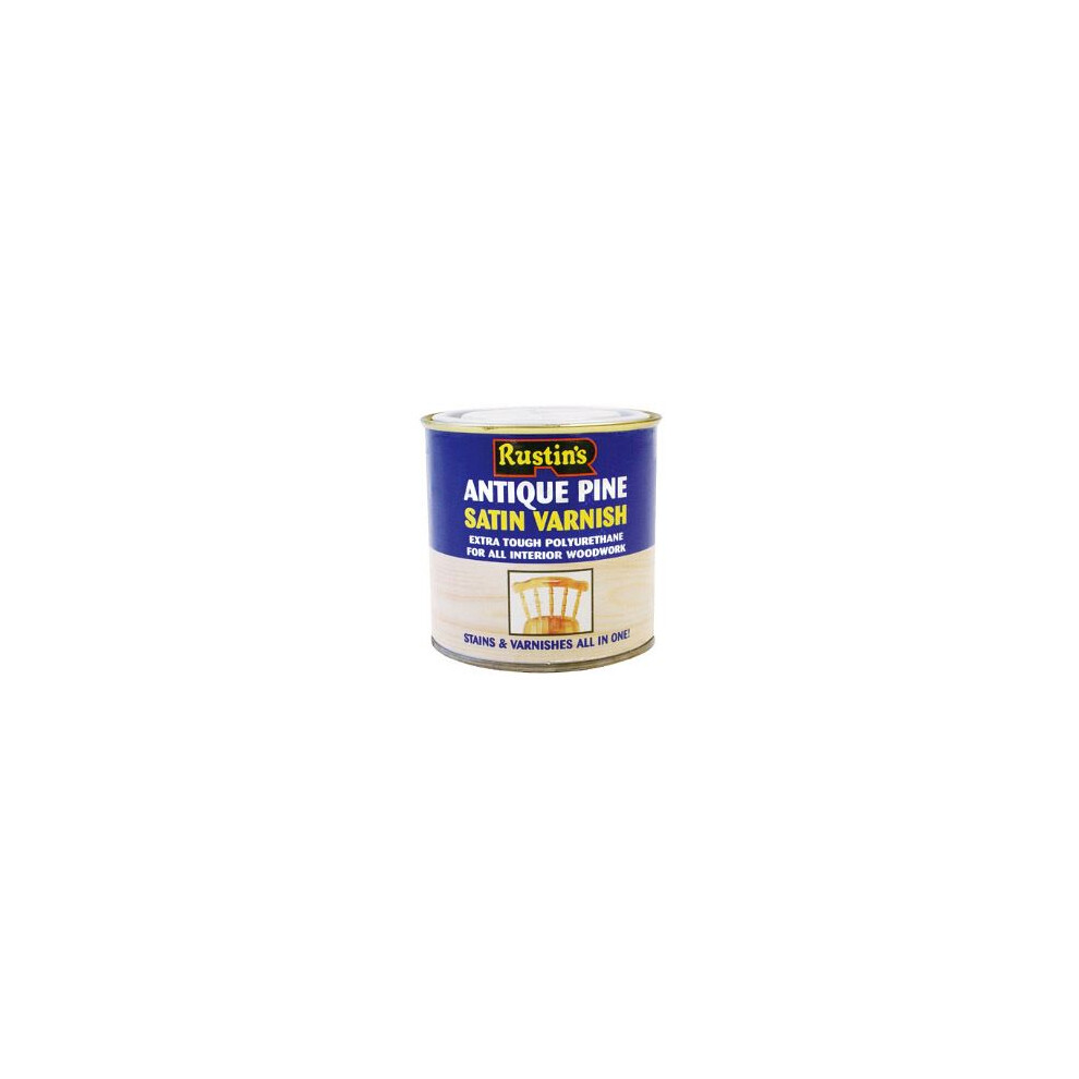 Rustins - Polyurethane Satin Varnish 250ml - Antique Pine