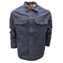 (Dark Blue, L) Levi's Mens Trucker Jackets Denim LEJ Engineered Regular Fit Coat