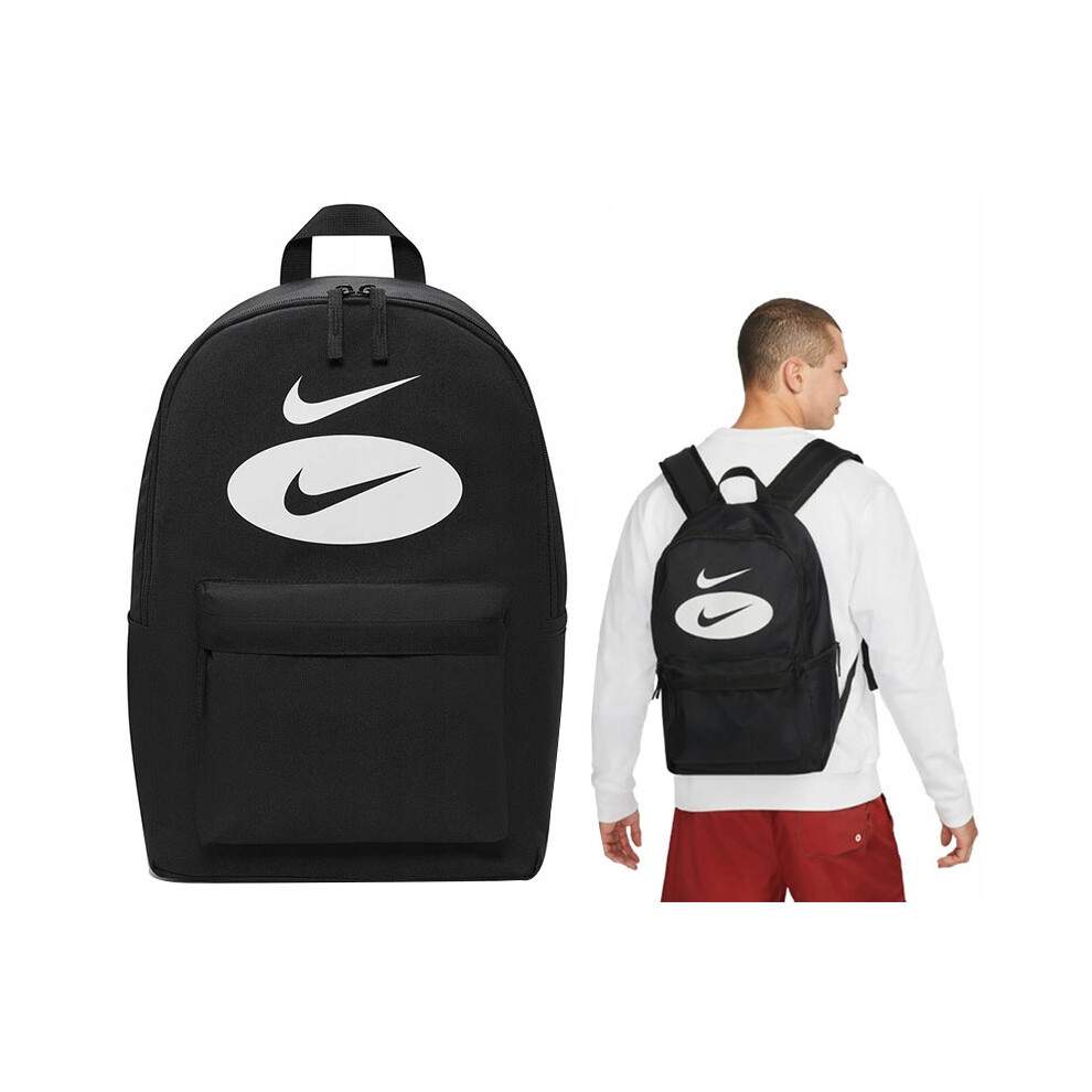 (Black) Nike Heritage Backpack Sports Laptop 25L Adjustable Shoulder Straps