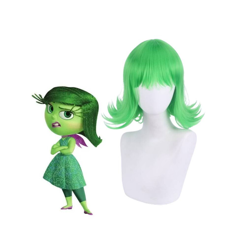 Veishet Inside Out Disgust Cosplay Wig Green Anime Character Hallowmas Fans Gift Fashion