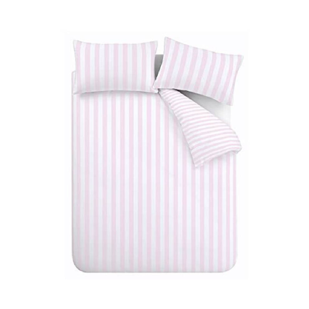 Pink Stripe 3pcs Double Duvet Cover Set Pillowcase 3d Printed Design Soft Fabric