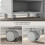 Homcom HOMCOM Printer Stand with Storage Printer Cart on Wheels for Home Office White 4