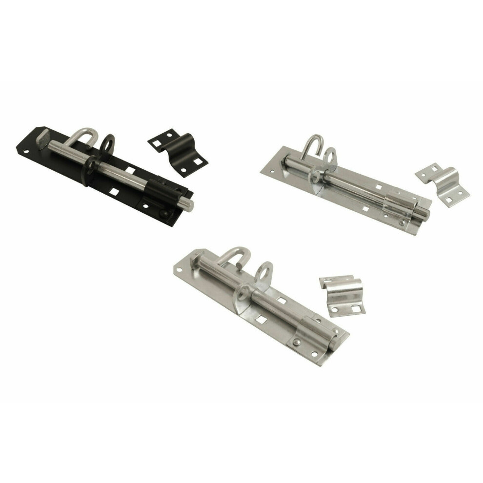 (10", Brenton Pad Bolt Medium Bzp) Dzina Brenton Pad Bolt Gate Bolt Zinc Plated Lock Garden Gate Padlock Black 5057670088383