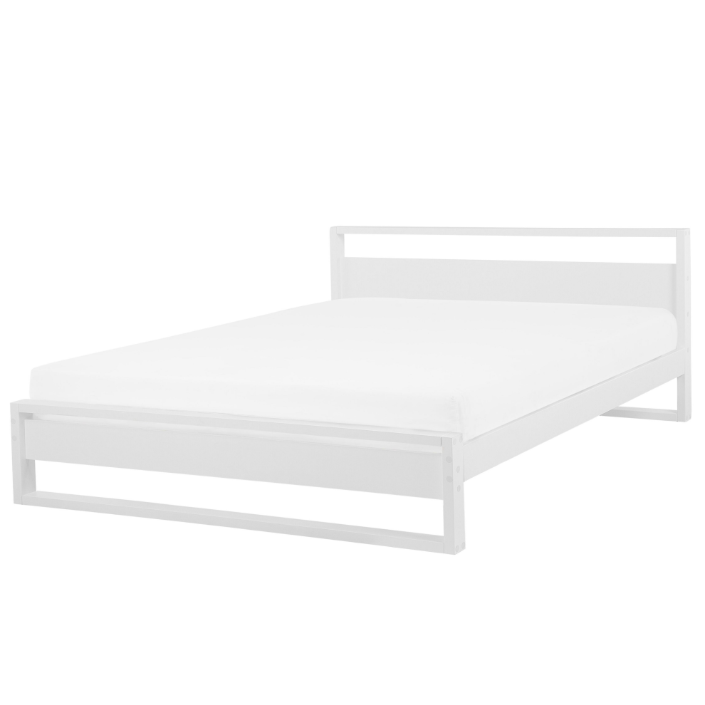 Bed Pine Wood GIULIA 180 x 200 cm (EU Super King) White