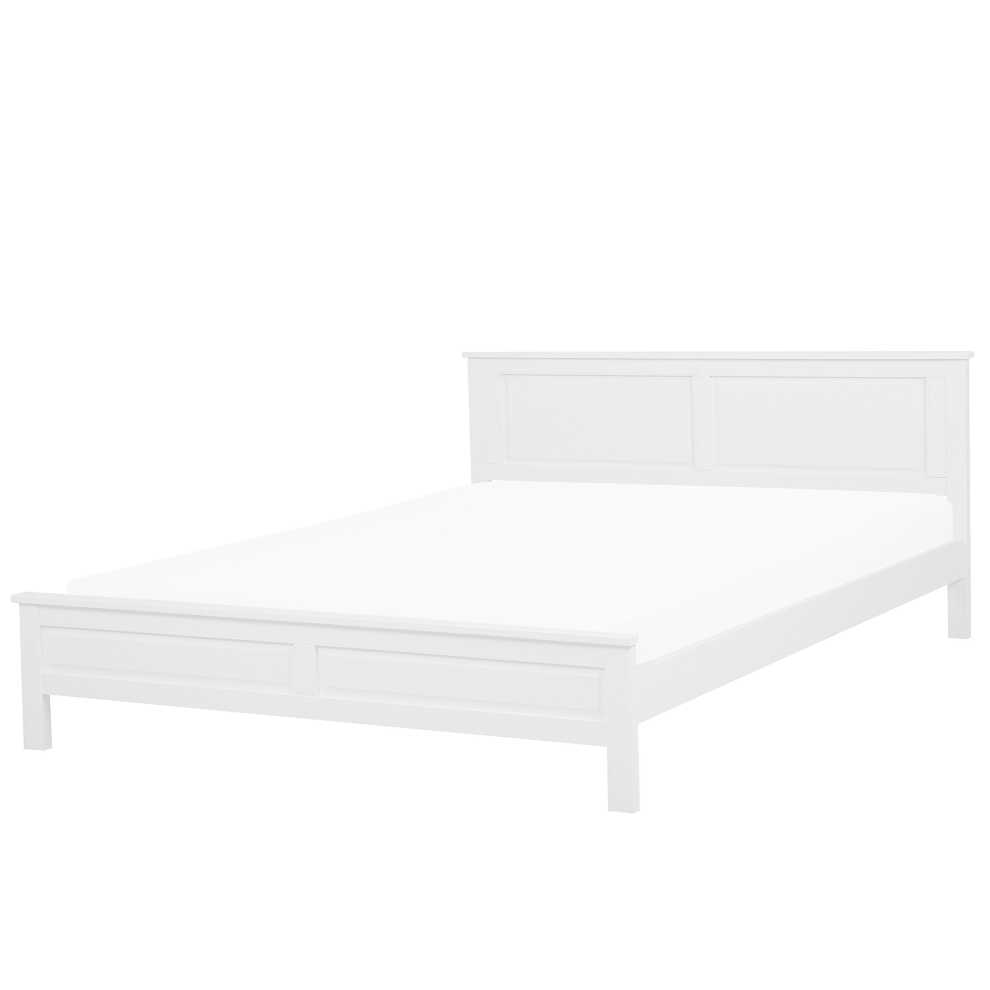 Bed Pine Wood OLIVET 180 x 200 cm (EU Super King) White