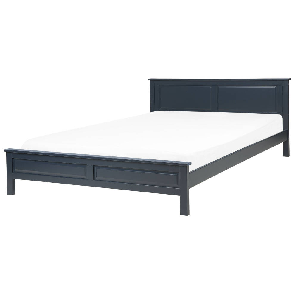 Bed Pine Wood OLIVET 180 x 200 cm (EU Super King) Dark Blue
