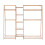 Living And Home (Natural) Trapezoid Bamboo Garment Rack with Tiered Storage Shelves 3