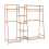 Living And Home (Natural) Trapezoid Bamboo Garment Rack with Tiered Storage Shelves 4