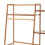 Living And Home (Natural) Trapezoid Bamboo Garment Rack with Tiered Storage Shelves 5