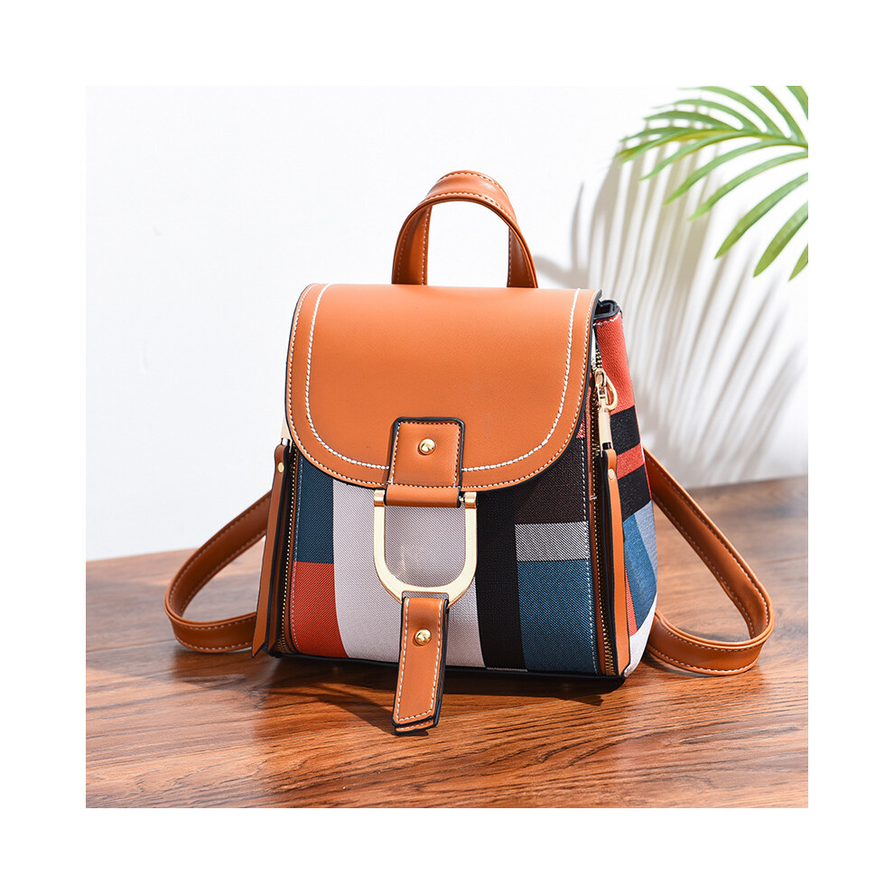 (Earthy yellow) Backpack Women 2024 New Trend Backpack Soft Leather Casual Fashion School bag ,Travel backpack for women,medium sized rucksack,Trendy