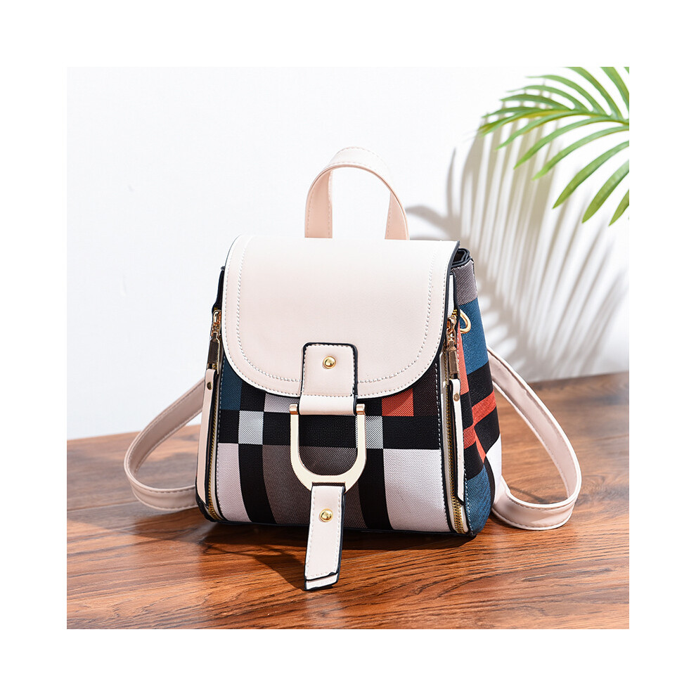 (White) Backpack Women 2024 New Trend Backpack Soft Leather Casual Fashion School bag ,Travel backpack for women,medium sized rucksack,Trendy letter s