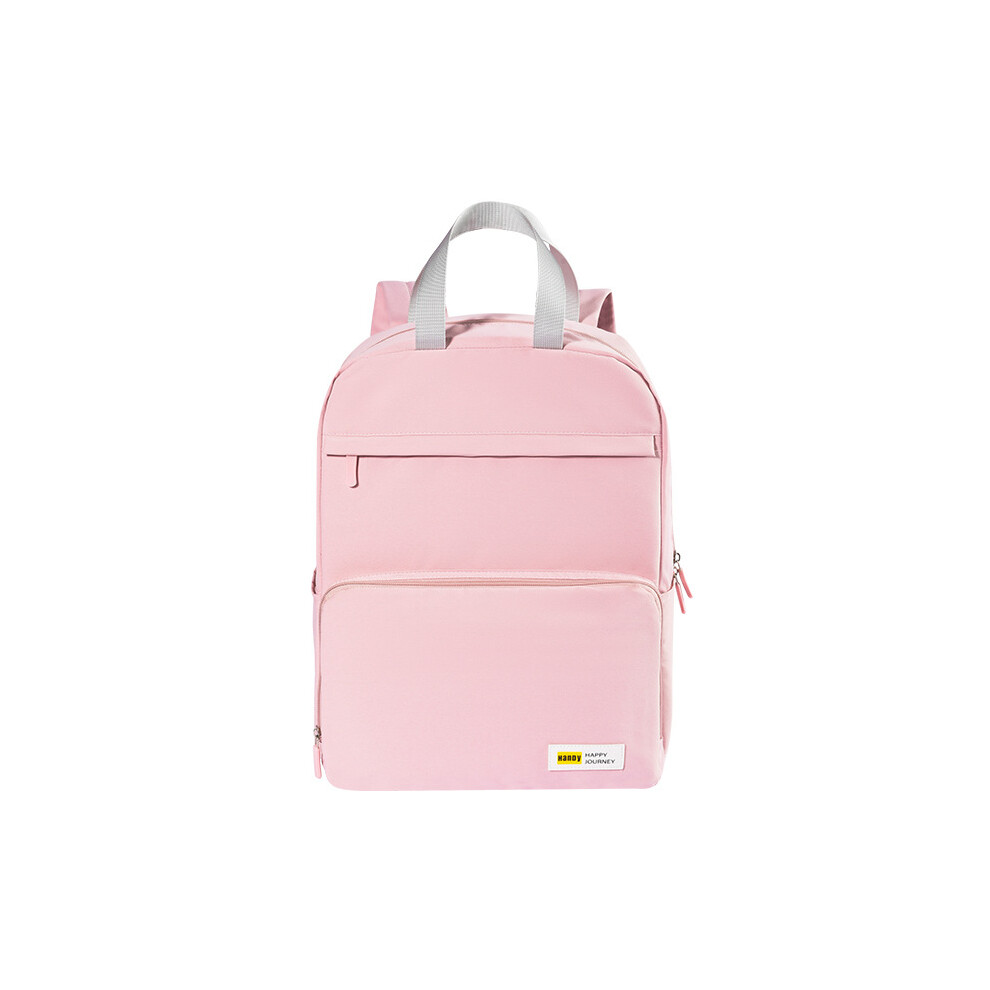 (Pink) Foldable fashionable lightweight backpack large capacity bag, Travel backpack for women, medium sized rucksack, Trendy letter style, sports bag