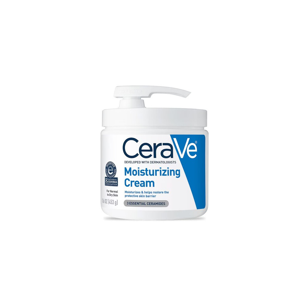 Cerave Face & Body Moisturizing Cream With Pump For Normal To Dry Skin 16.0oz  New