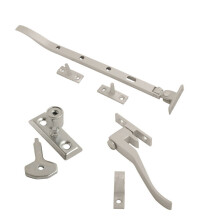 (Windows Stay Lock BZP Finish) Dzina Window Casement Stay/Wedge Fastener Window Furniture 8-12 Inch