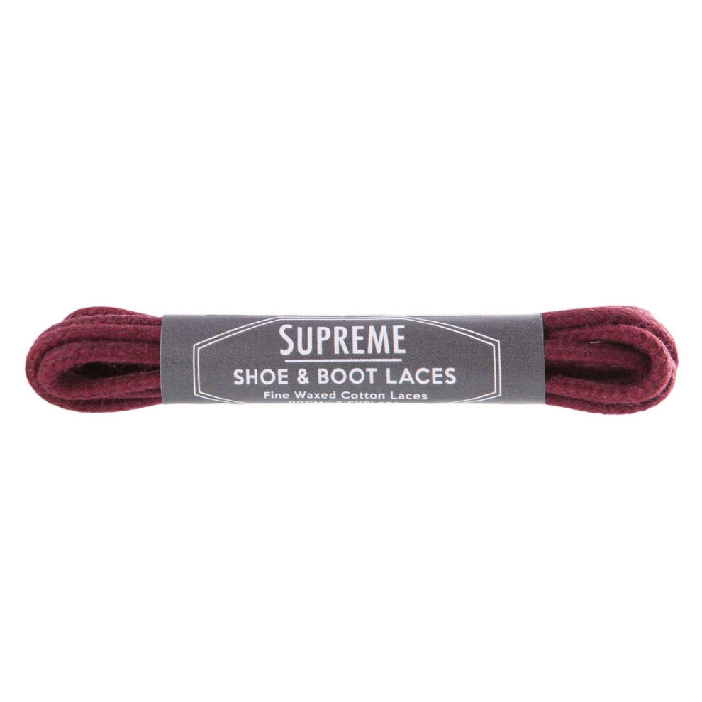 (Burgundy, 75cm) Supreme Fine Waxed Cotton Shoe and Boot Laces