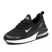 (Black, UK2.5 = EUR35) KIDS SPORTS SHOES RUNNING TRAINERS GIRLS BOYS COMFY SCHOOL CASUAL SNEAKERS SIZE