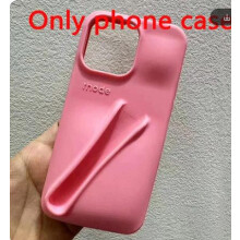 (pink, For Iphone 11Pro) Portable Lipgloss Holder Soft Silicone Phone Case for iPhone 15 14 13 12 Pro Max 3D Lipstick Hole Lip Gloss Lip Balm Back Cover