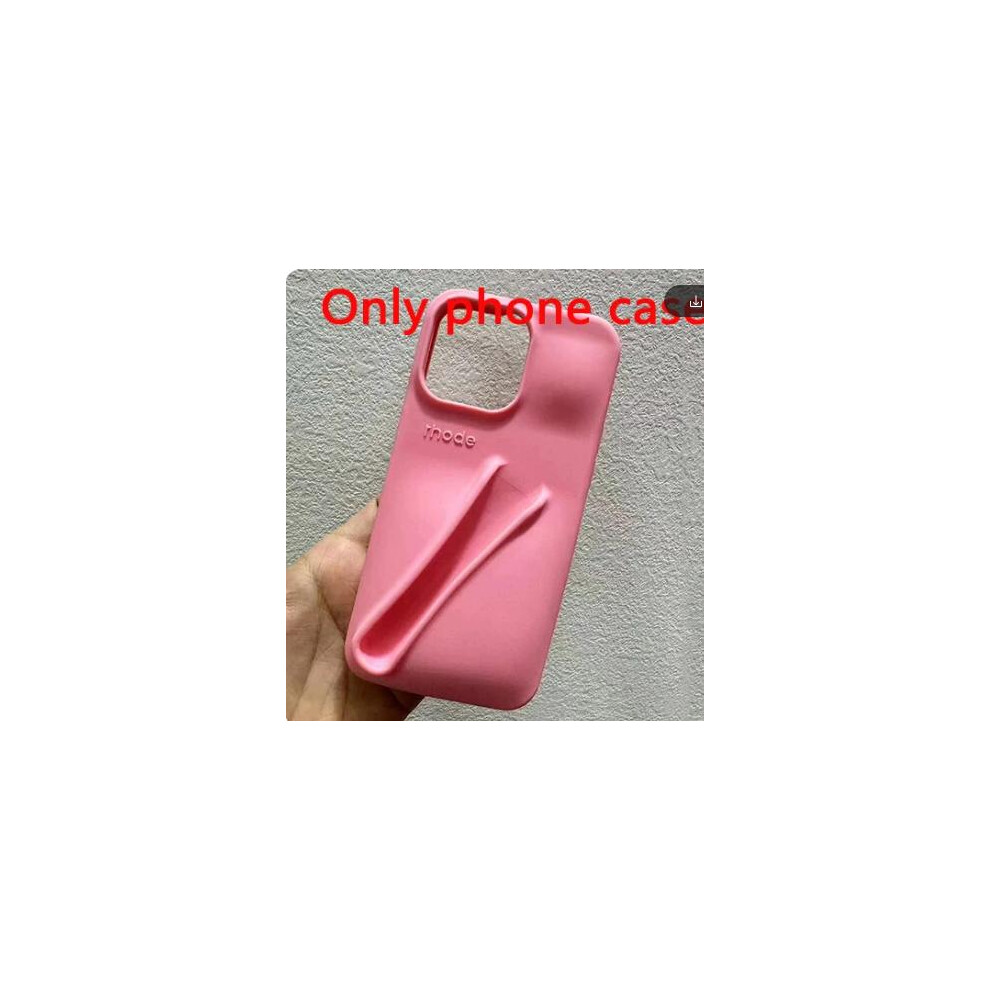 (pink, For Iphone 11) Portable Lipgloss Holder Soft Silicone Phone Case for iPhone 15 14 13 12 Pro Max 3D Lipstick Hole Lip Gloss Lip Balm Back Cover