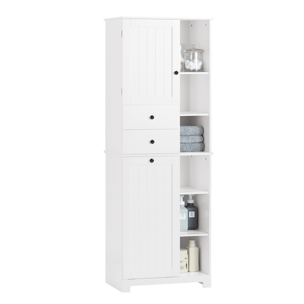 SoBuy BZR104-W Bathroom Tall Cabinet Cupboard Bathroom Storage Cabinet