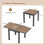 Costway Extendable Patio Dining Table Wood-like Aluminum Table w/ Stable Legs 2
