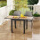 Costway Extendable Patio Dining Table Wood-like Aluminum Table w/ Stable Legs 6