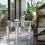 23.62 inch Luxury Mirrored Round End Table with Crystal Diamonds Table 2