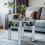 23.62 inch Luxury Mirrored Round End Table with Crystal Diamonds Table 6