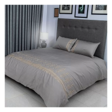 (Gold, Double) FLAX LINEN Organic Duvet Covers Set Regina Design