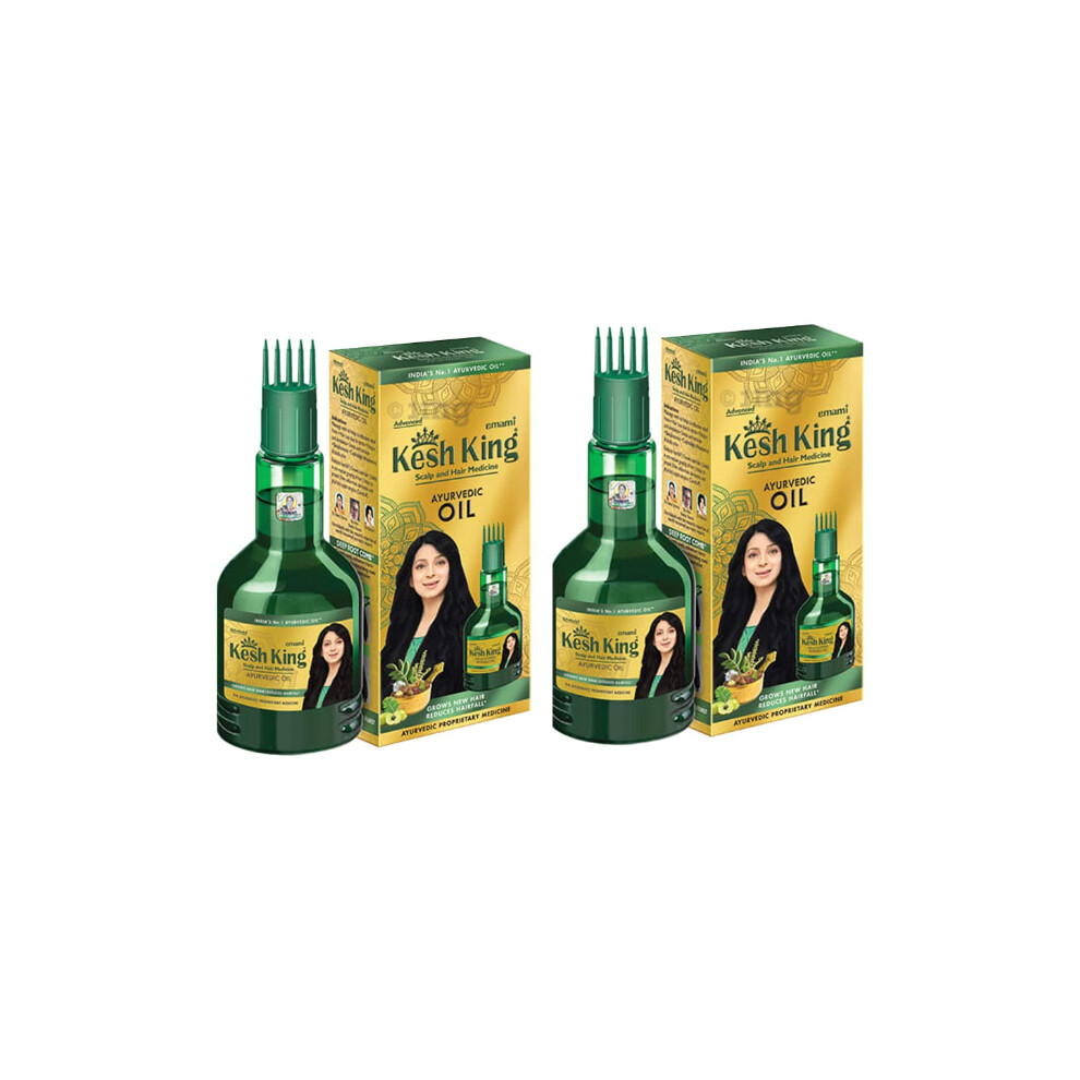 Emami Kesh King Ayurvedic Scalp and Hair Oil Promotes Hair Growth Naturally Moisturizes Hair 100ml  (Pack of 2)