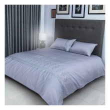 (Silver, Super King) FLAX LINEN Organic Duvet Covers Set Regina Design
