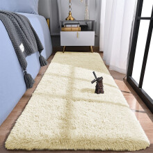 (Cream, 60 x 220cm (2ft x 7ft 3")_Runner) Thick Shaggy Non Slip Rugs Living Room Area Rugs Hallway Runner Round Rugs & Door Mats