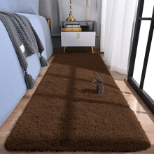 (Coffee Brown, 60 x 220cm (2ft x 7ft 3")_Runner) Thick Shaggy Non Slip Rugs Living Room Area Rugs Hallway Runner Round Rugs & Door Mats