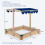 Costway Kids Wooden Sandbox with Height-adjustable Canopy & Bottomless Design 2