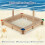 Costway Kids Wooden Sandbox with Height-adjustable Canopy & Bottomless Design 9