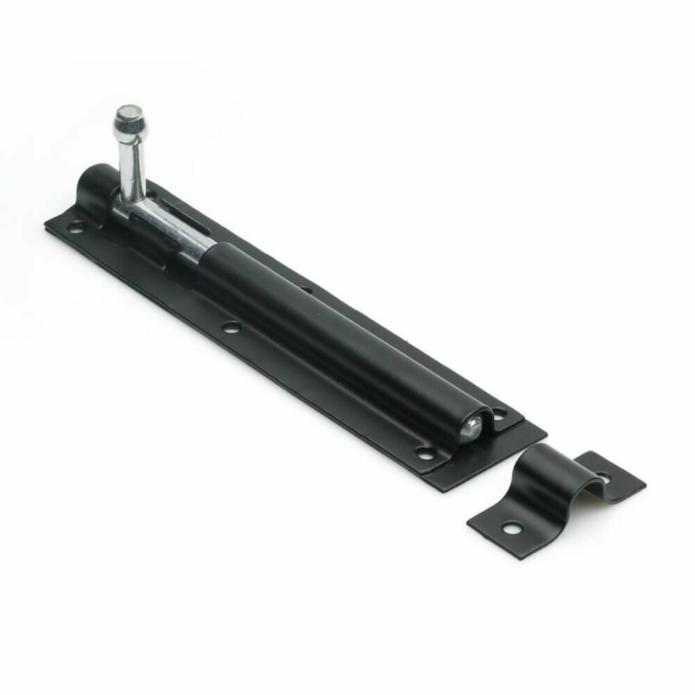 Dzina Steel Sliding Tower Door Bolt 150mm x 40mm (6 Inch) Black, Pack of 1