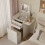 ELECWISH Dressing Table Set LED Mirror Vanity Makeup Desk Side Panel 2 Drawer 2