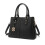 (Black) Modern Elegance PU Leather Lady's Tote Bag 3