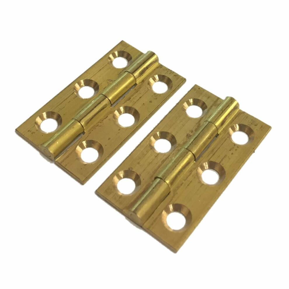 Dzina Butt Hinge 75Mm X 41Mm (3 X 1.5/8 Inch) Solid Brass, Pack Qty 1 Pair 5056040872362