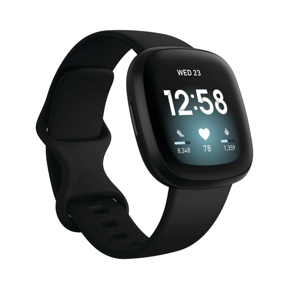 (Black) Fitbit Versa 3 Health & Fitness Smartwatch