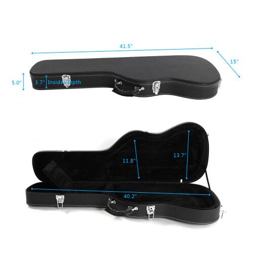 Electric Guitar Hard Case Microgroove Flat Surface Straight Flange UK