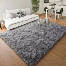(Grey, 160 x 230cm (5ft 3" x 7ft 6")) Thick Shaggy Non Slip Rugs Living Room Area Rugs Hallway Runner Round Rugs & Door Mats