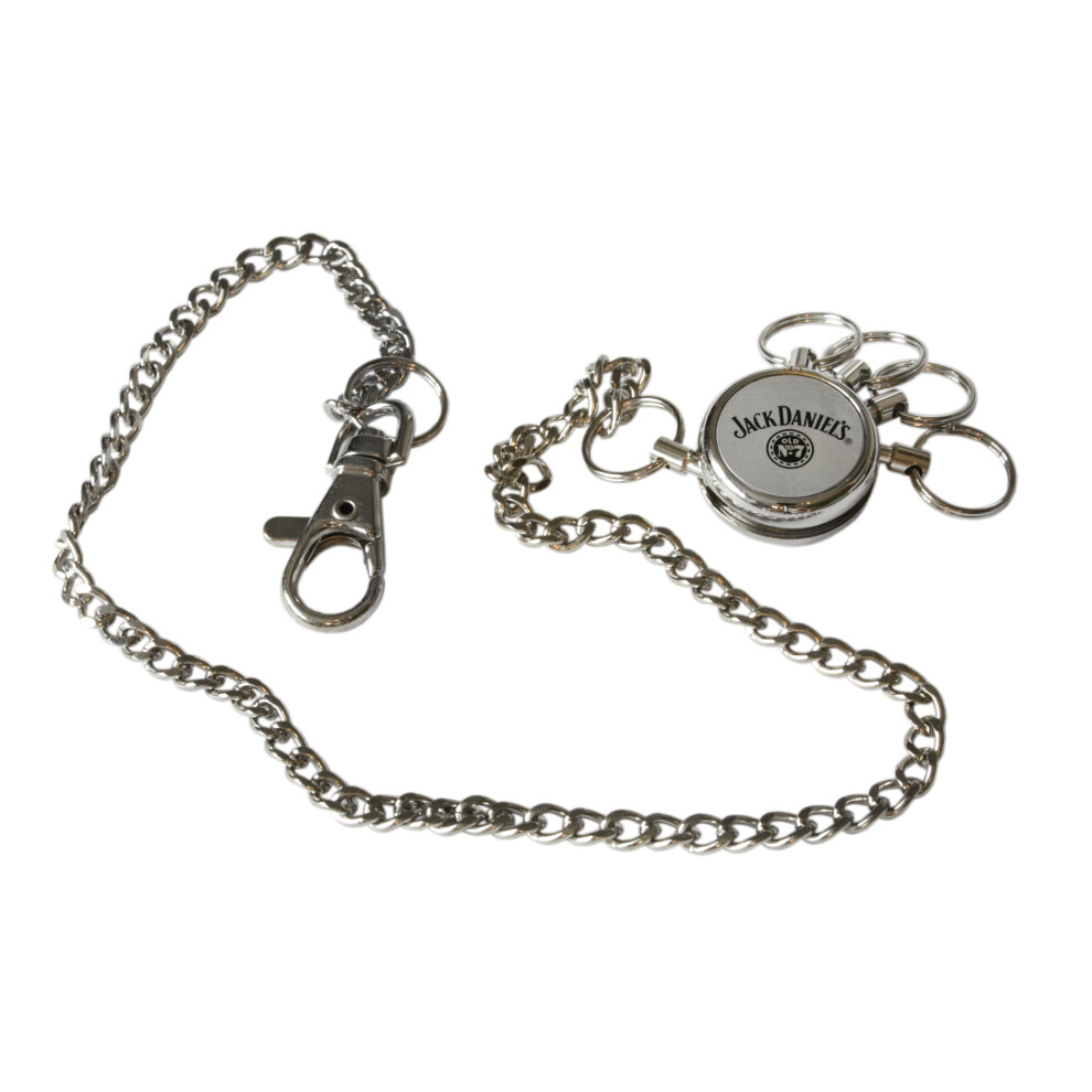 J.D. Keyring With Long Chain Hooks On Belt