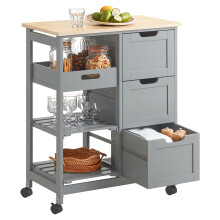 SoBuy FKW79-HG, Kitchen Trolley Cart Kitchen Storage Trolley Serving
