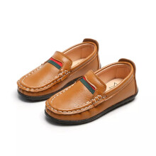 (Brown, UK11 Kids) Toddler Boys Leather Casual School Kids Party Wedding Dress Flats Shoes Loafers