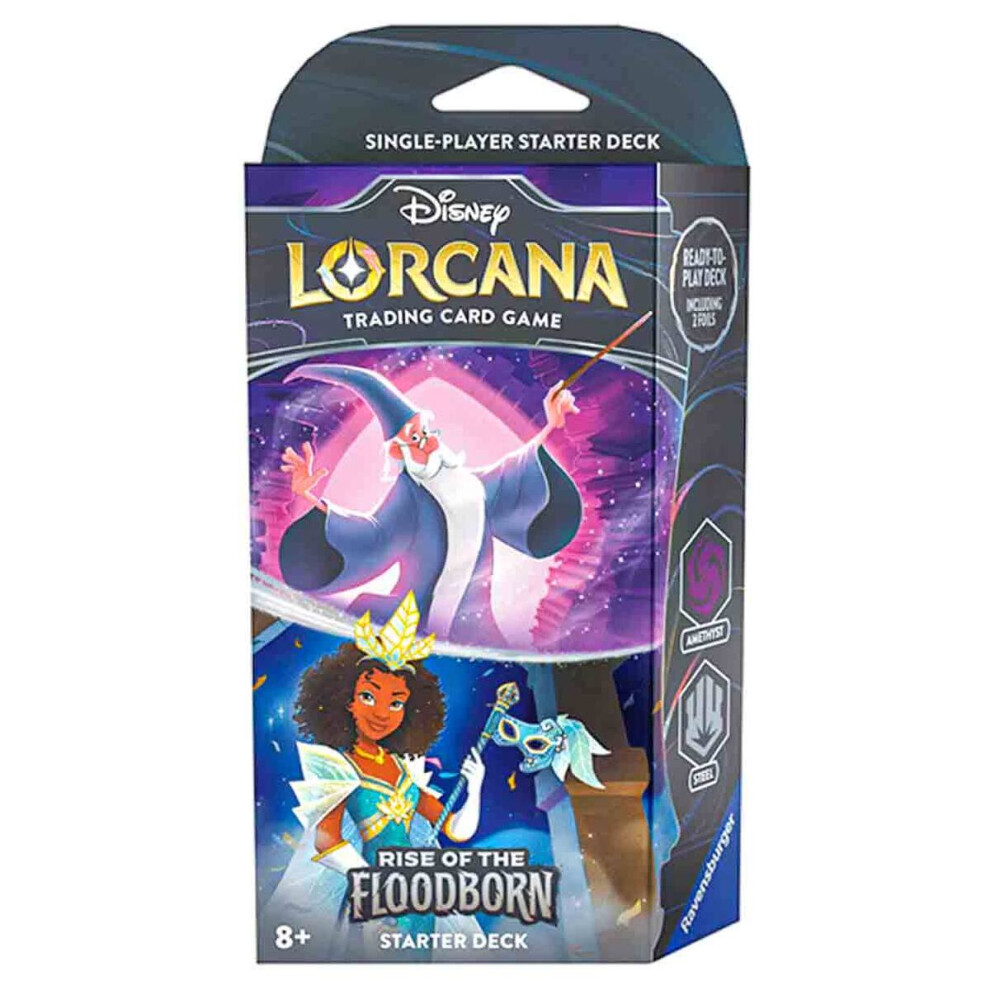 Disney Lorcana: RIse Of The Floodborn Starter Deck - Amethyst & Steel